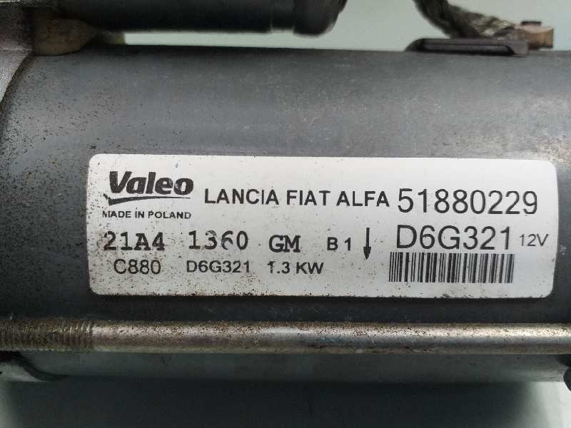 Recambio de motor arranque para peugeot bipper tepee active referencia OEM IAM 51880229  