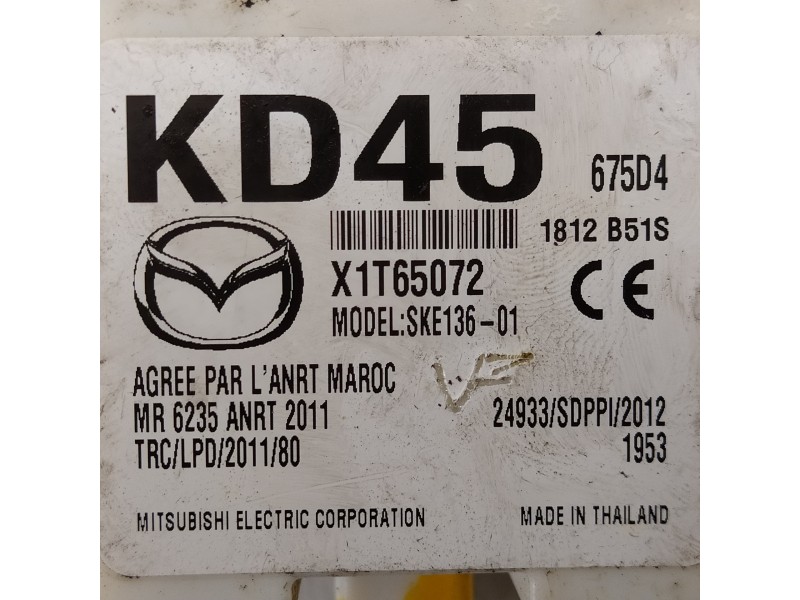 Recambio de modulo electronico para mazda 2 lim. () exclusive-line referencia OEM IAM X1T65072  