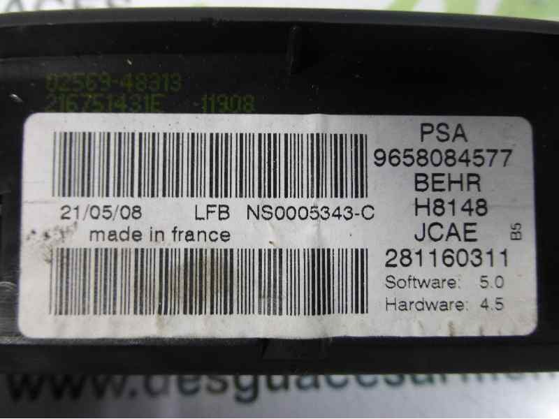 Recambio de mando climatizador para citroën c4 berlina sx referencia OEM IAM 9658084577  