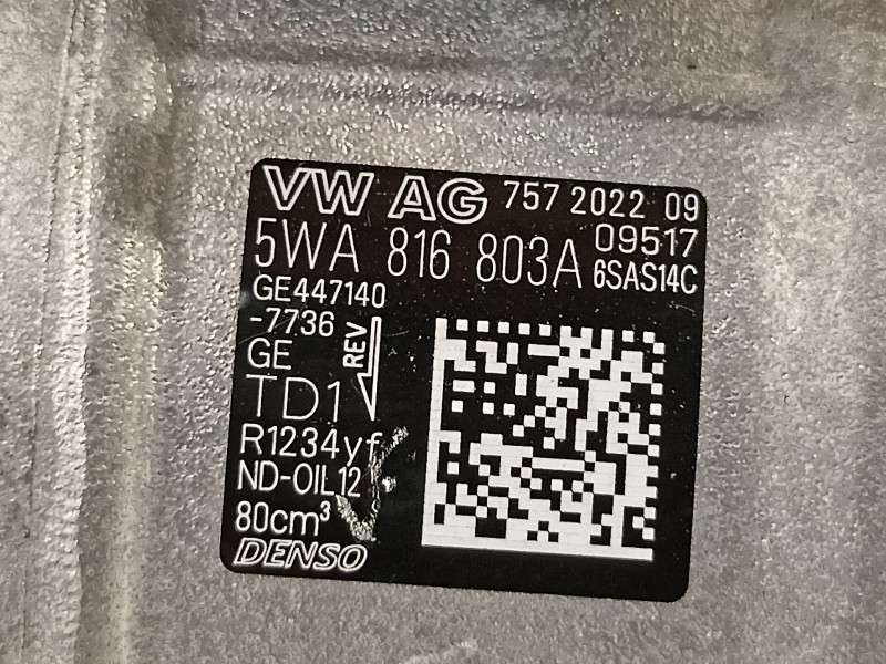 Recambio de compresor aire acondicionado para skoda octavia combi (5e5) ambition referencia OEM IAM 5WA816803A  