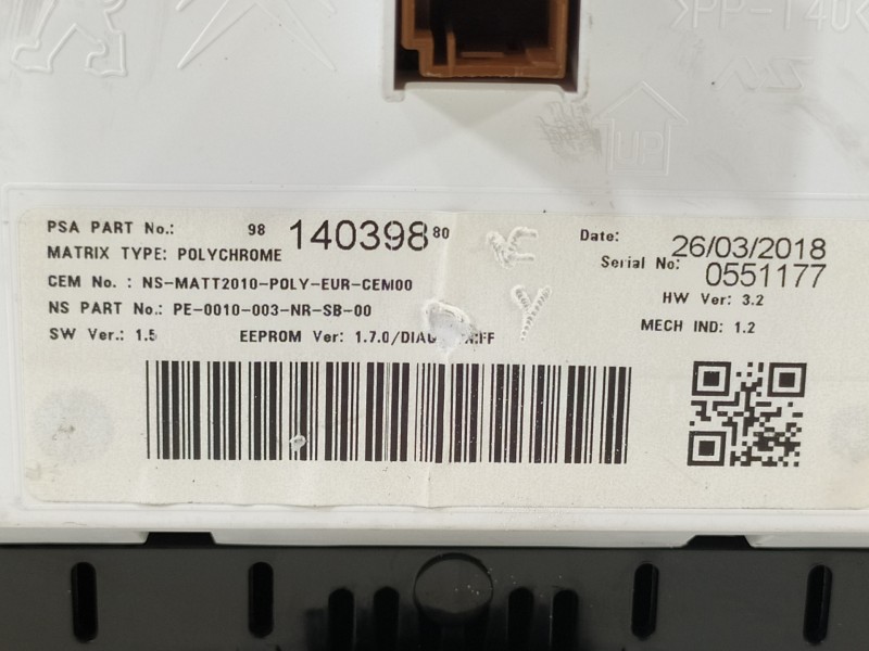 Recambio de cuadro instrumentos para citroën ds4 desire referencia OEM IAM 9814039880 9814681980 