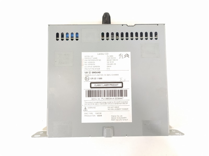 Recambio de sistema audio / radio cd para citroën ds4 desire referencia OEM IAM 9824971580  