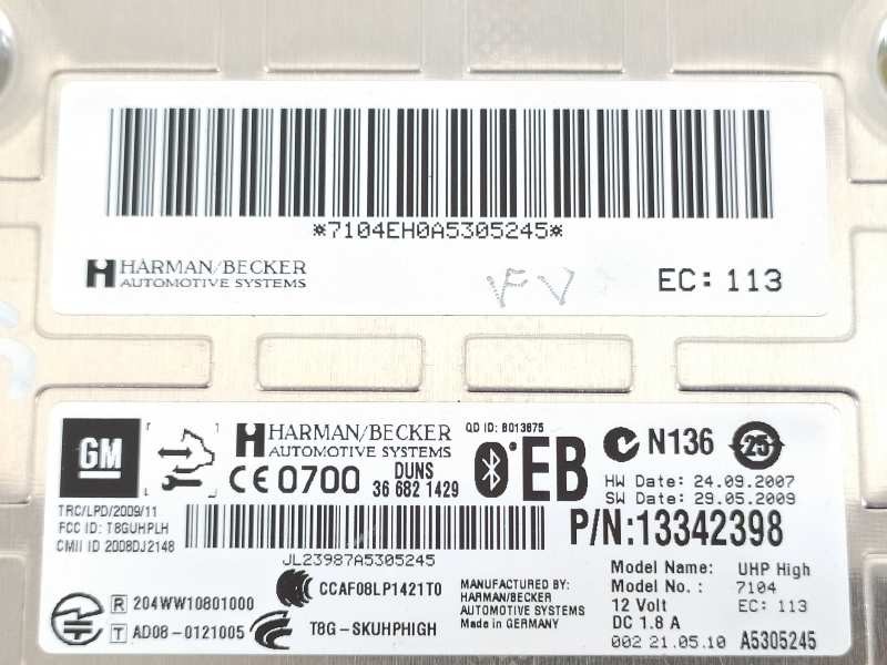 Recambio de modulo electronico para opel astra j lim. enjoy referencia OEM IAM 13342398  