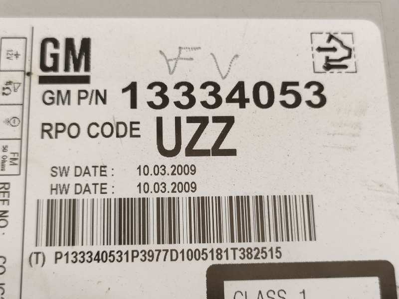 Recambio de sistema audio / radio cd para opel astra j lim. enjoy referencia OEM IAM 13334053  