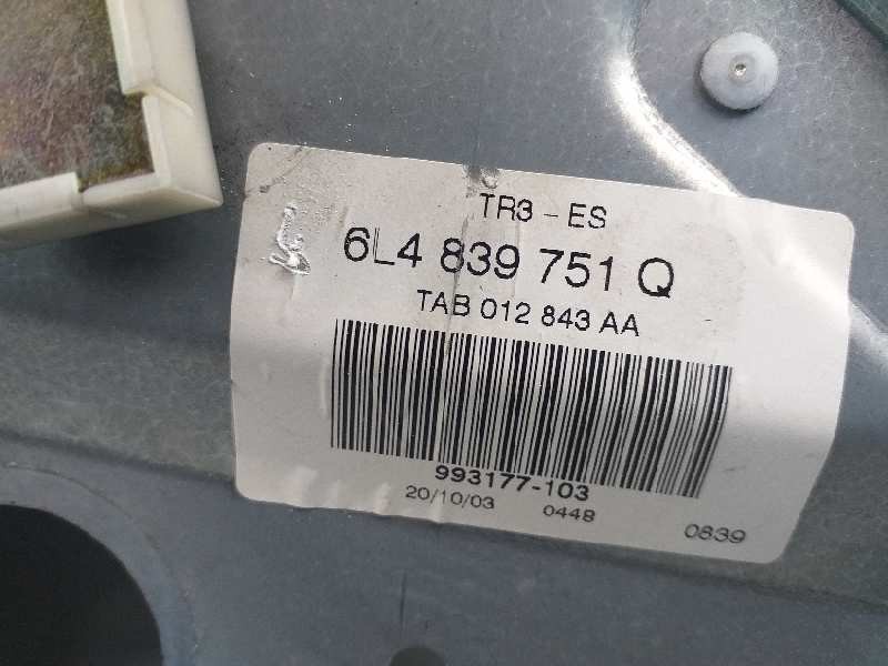 Recambio de elevalunas trasero izquierdo para seat ibiza (6l1) signo referencia OEM IAM 6L4839751Q 6Q0959811A  Recambio de elevalunas trasero izquierdo para seat ibiza (6l1) signo referencia OEM IAM 6L4839751Q 6Q0959811A
