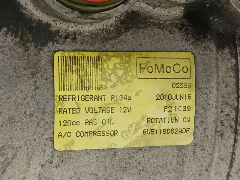 Recambio de compresor aire acondicionado para ford fiesta (cb1) ambiente referencia OEM IAM 8V5119D629DF  