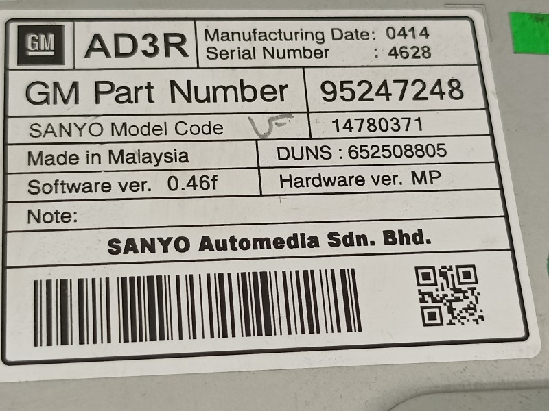 Recambio de pantalla multifuncion para opel astra j sports tourer selective referencia OEM IAM 95247248  