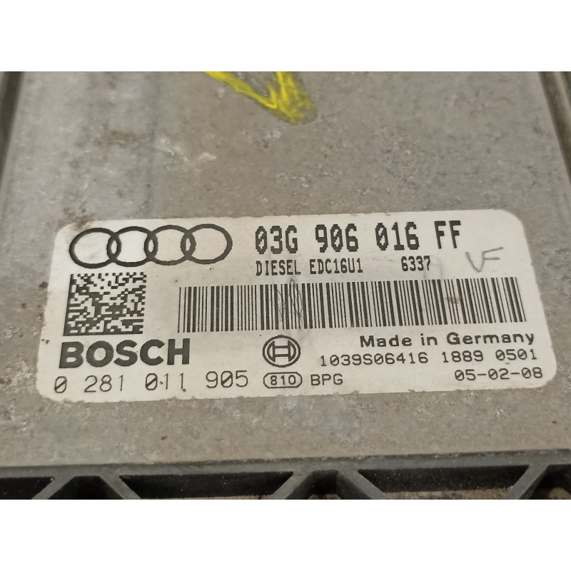 Recambio de centralita motor uce para audi a3 (8p) 2.0 tdi ambiente referencia OEM IAM 03G906016FF 0281011905 