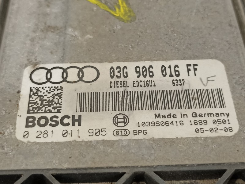 Recambio de centralita motor uce para audi a3 (8p) 2.0 tdi ambiente referencia OEM IAM 03G906016FF 0281011905 