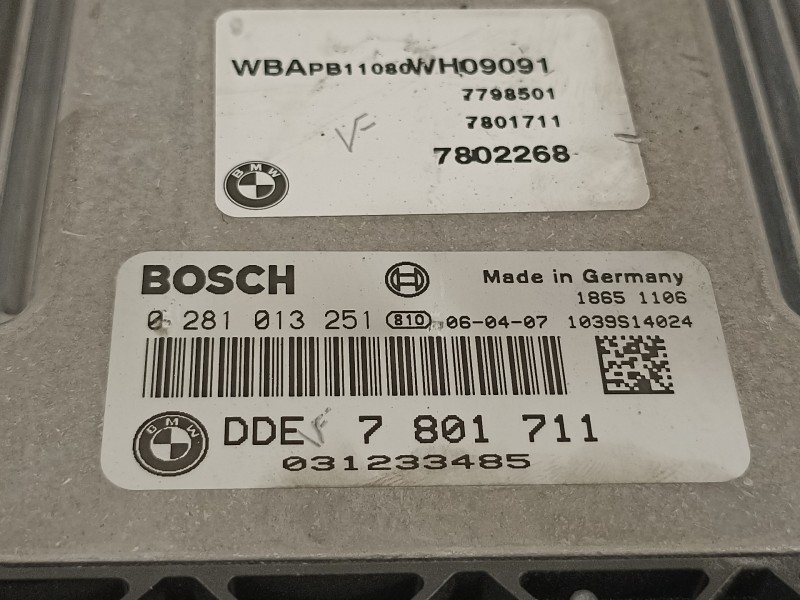 Recambio de centralita motor uce para bmw x3 (e83) 2.0d referencia OEM IAM 13617801711 0281013251 7801711