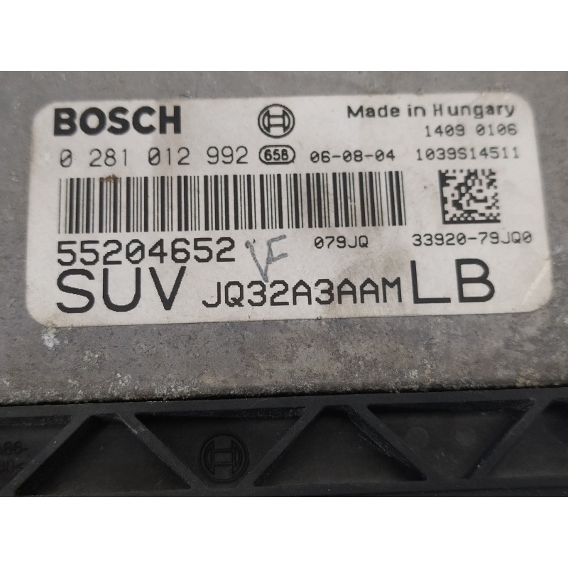 Recambio de centralita motor uce para fiat sedici (189) 1.9 8v multijet dynamic referencia OEM IAM 55204652  