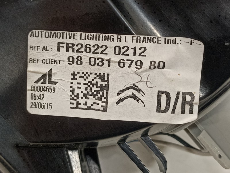 Recambio de piloto trasero derecho en porton para citroën ds5 style referencia OEM IAM 9803167980  