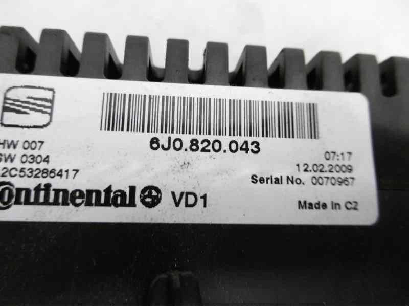 Recambio de mando climatizador para seat ibiza (6j5) stylance / style referencia OEM IAM 6J0820043  