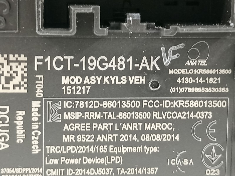 Recambio de modulo electronico para ford kuga (cbs) trend referencia OEM IAM F1CT19G481AK  