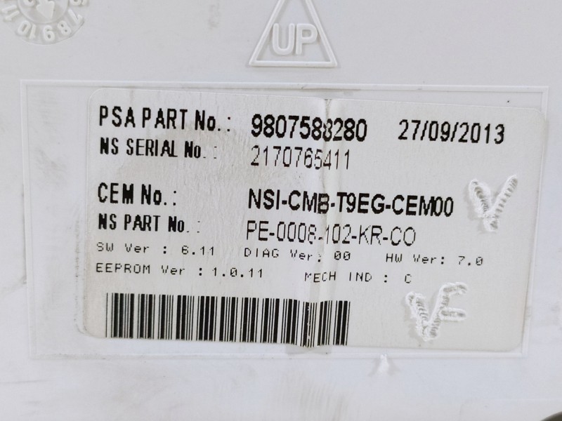 Recambio de cuadro instrumentos para peugeot 308 active referencia OEM IAM 9807588280  