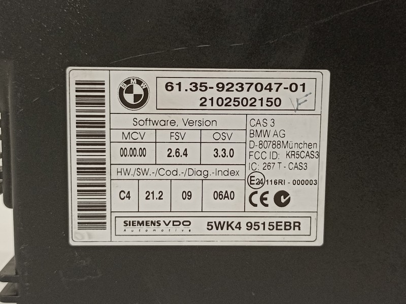 Recambio de modulo electronico para bmw x1 (e84) 2.0 turbodiesel cat referencia OEM IAM 61359237047 5WK49515EBR 