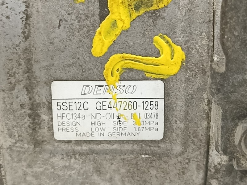 Recambio de compresor aire acondicionado para toyota auris sport referencia OEM IAM GE4472601258  