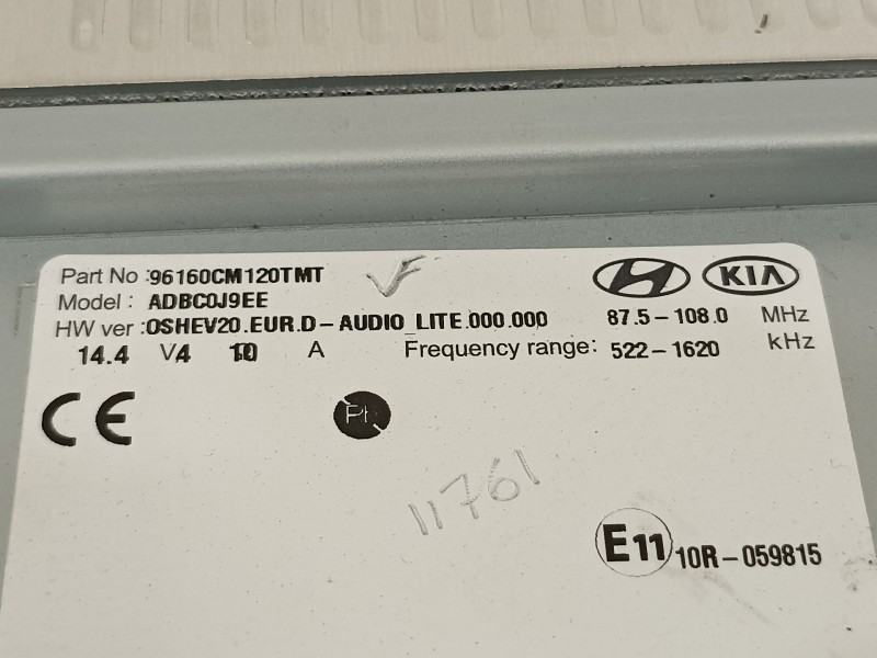 Recambio de sistema audio / radio cd para hyundai kona klass hybrid 2wd referencia OEM IAM 96160CM120TMT  