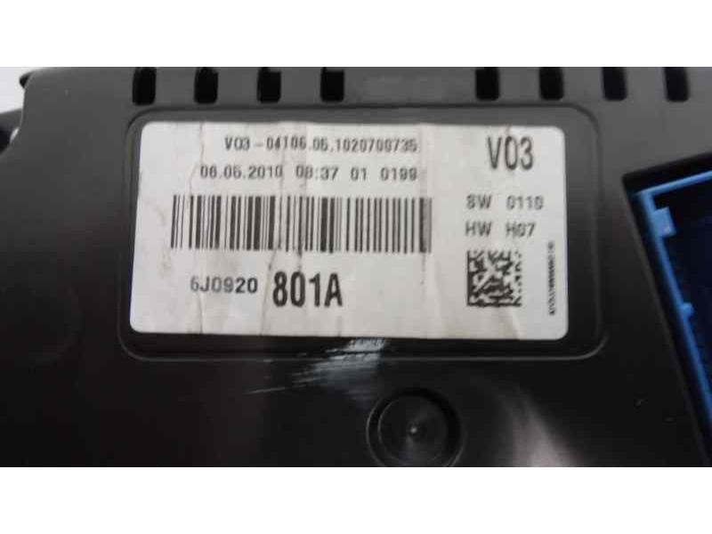 Recambio de cuadro instrumentos para seat ibiza (6j5) reference referencia OEM IAM 6J0920801A  