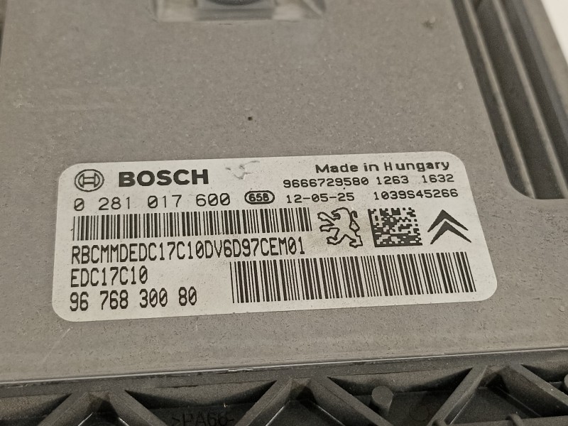 Recambio de centralita motor uce para peugeot partner kombi outdoor referencia OEM IAM 9676830080 281017600 9666729580