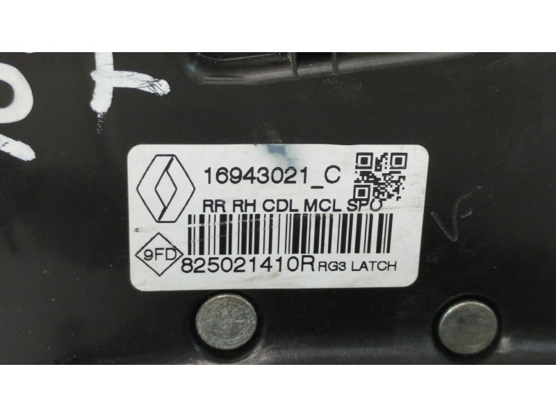 Recambio de cerradura puerta trasera derecha para renault megane iv sport tourer referencia OEM IAM 825021410R 16943021C 