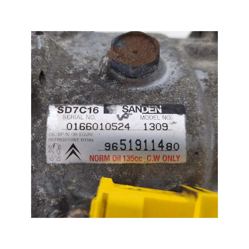 Recambio de compresor aire acondicionado para peugeot 307 break/sw (s2) sw pack + referencia OEM IAM 9651911480 SD7C16 