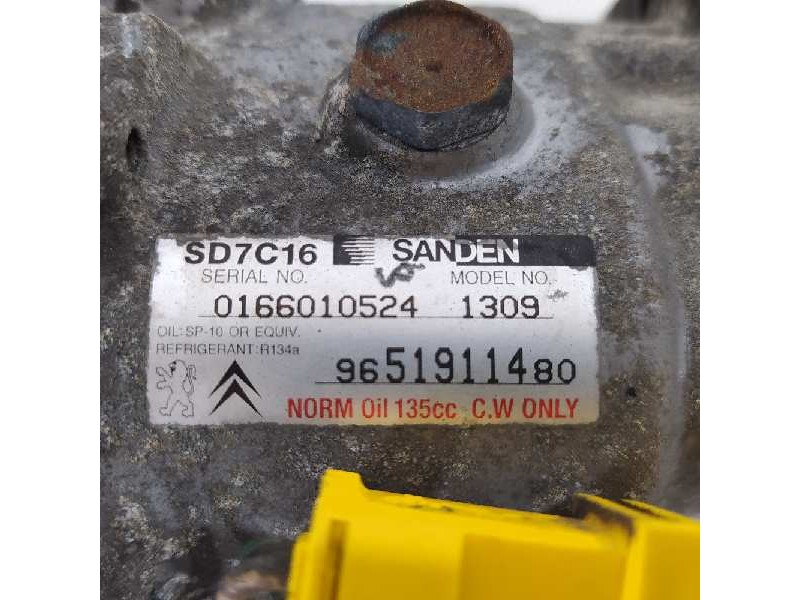 Recambio de compresor aire acondicionado para peugeot 307 break/sw (s2) sw pack + referencia OEM IAM 9651911480 SD7C16 