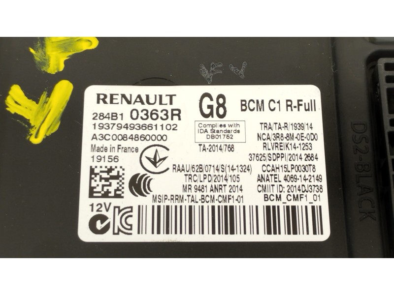 Recambio de modulo electronico para renault megane iv sport tourer referencia OEM IAM 284B10363R  