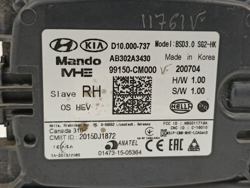 Recambio de sensor para hyundai kona klass hybrid 2wd referencia OEM IAM 99150CM000  