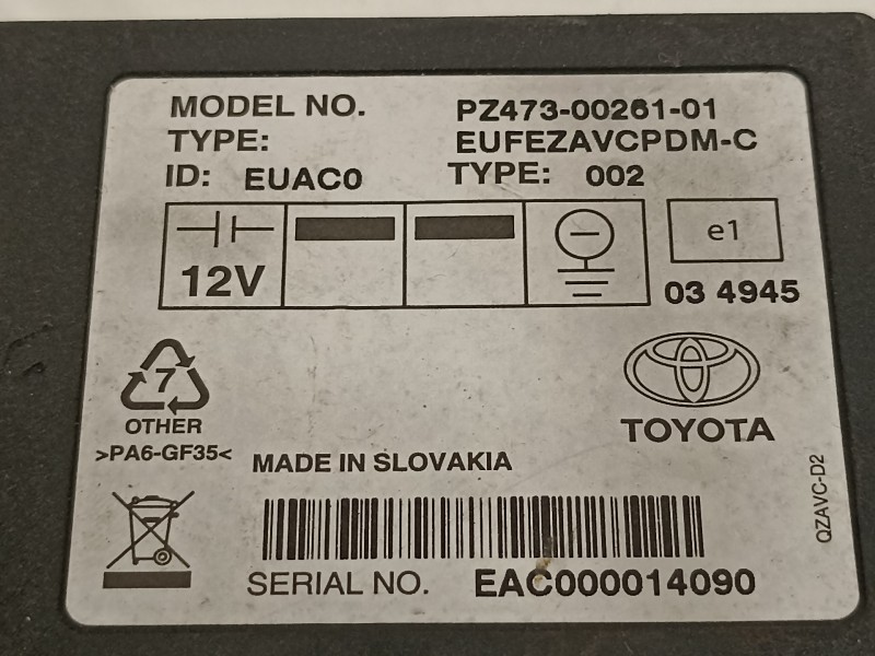 Recambio de modulo electronico para toyota rav 4 (a3) executive referencia OEM IAM PZ47300261  