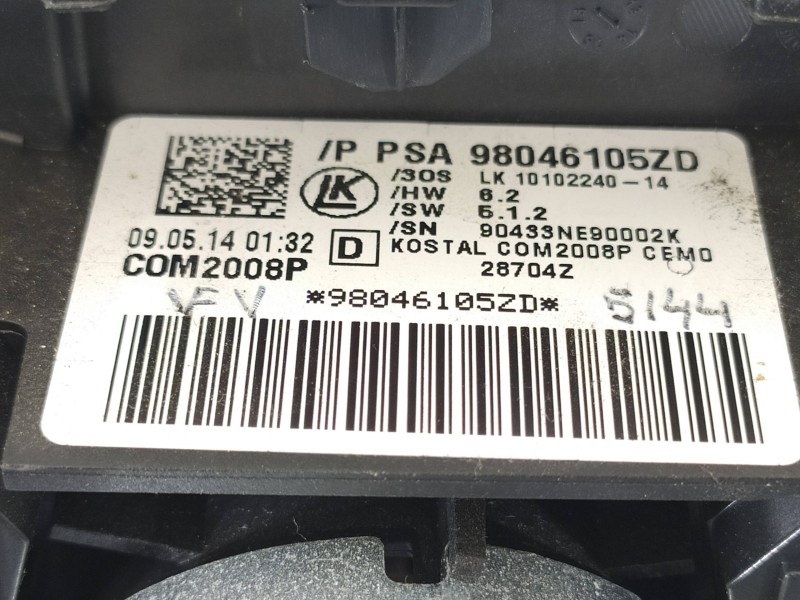 Recambio de mando luces para citroën c4 cactus feel referencia OEM IAM 98046105ZD COM2008P 96667245ZD
