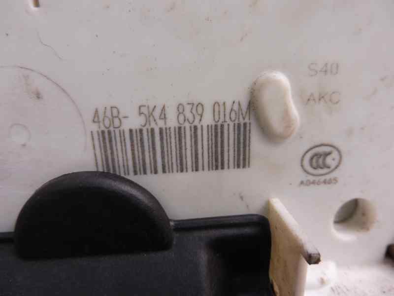 Recambio de cerradura puerta trasera derecha para volkswagen golf vi (5k1) advance bluemotion referencia OEM IAM 5K4839016M  