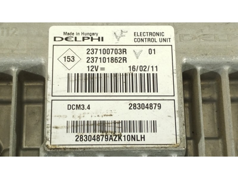 Recambio de centralita motor uce para dacia sandero ambiance music referencia OEM IAM 237100703R 237101862R 