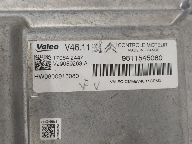 Recambio de centralita motor uce para peugeot 208 access referencia OEM IAM 9811545080 9800913080 170642447
