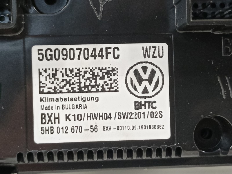 Recambio de mando climatizador para volkswagen t-roc advance referencia OEM IAM 5G0907044FC  