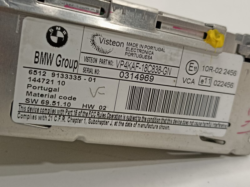 Recambio de sistema audio / radio cd para bmw serie 3 berlina (e90) 320d referencia OEM IAM 65129133335  