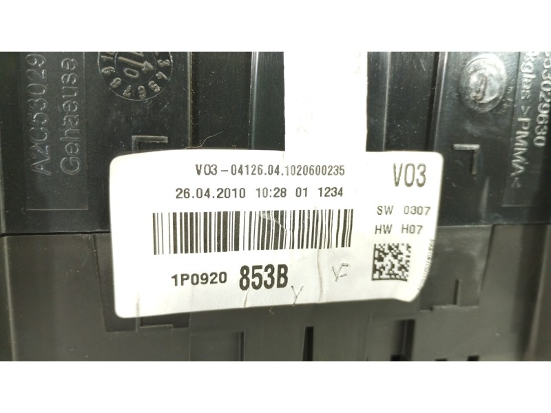 Recambio de cuadro instrumentos para seat altea xl (5p5) reference ecomotive referencia OEM IAM 1P0920853B  