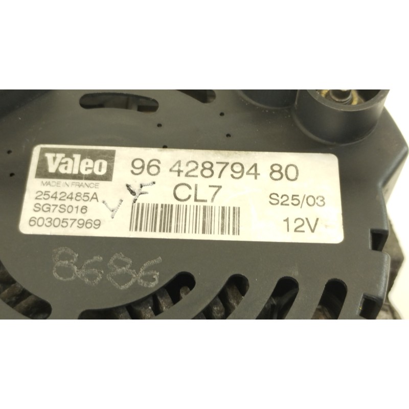 Recambio de alternador para citroën c3 pluriel 1.6 16v sensodrive referencia OEM IAM 9642879480 2542485A SG7S016