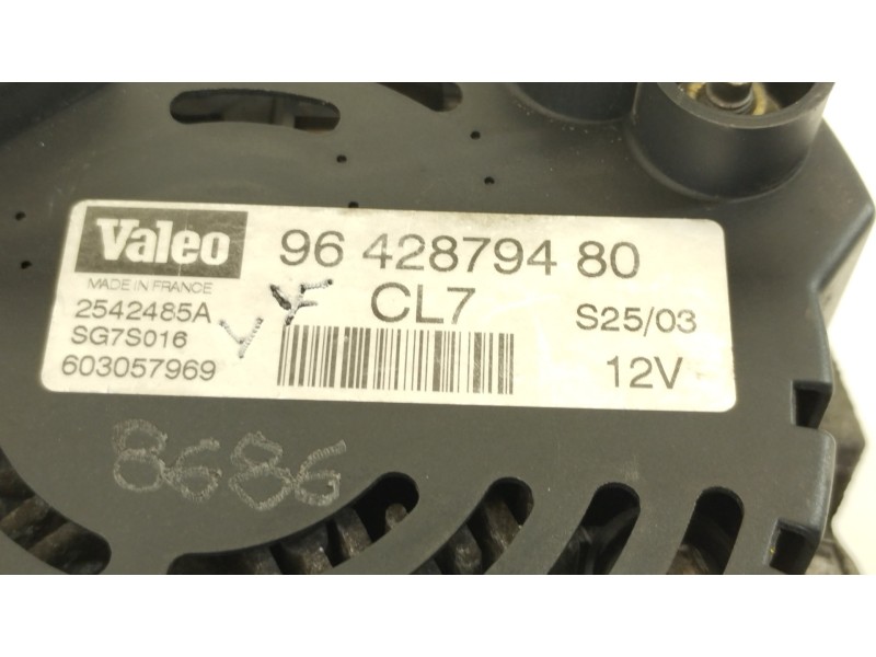 Recambio de alternador para citroën c3 pluriel 1.6 16v sensodrive referencia OEM IAM 9642879480 2542485A SG7S016