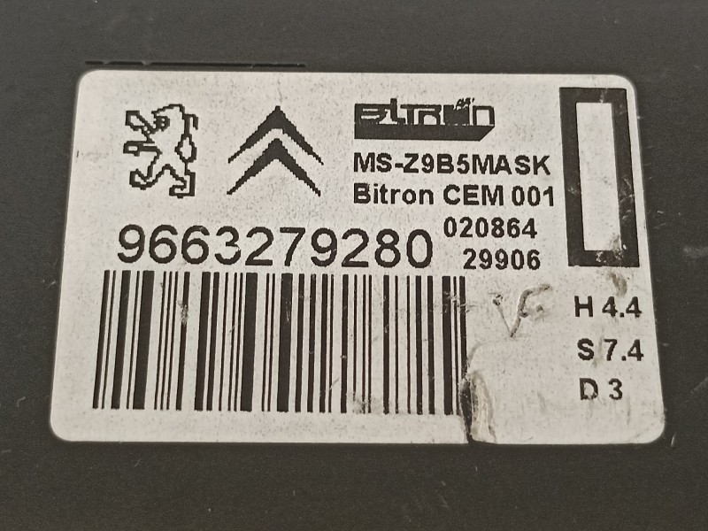 Recambio de modulo electronico para citroën c6 básico referencia OEM IAM 9663279280  
