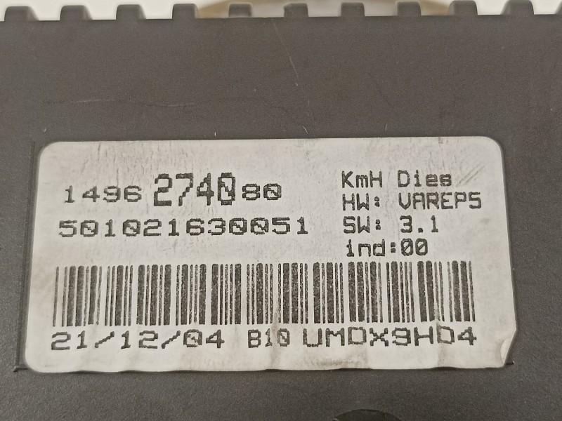 Recambio de cuadro instrumentos para citroën c8 hdi 109 fap premier automático referencia OEM IAM 1496274080  