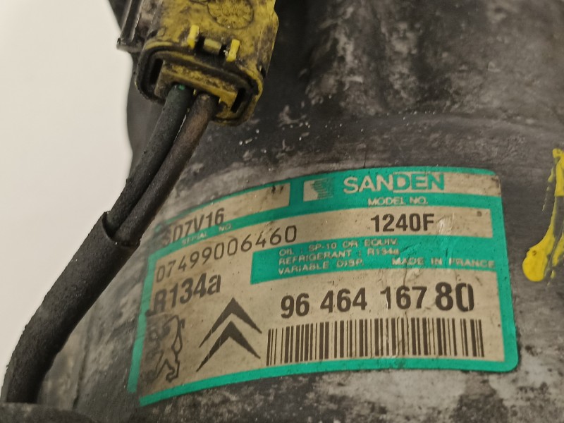 Recambio de compresor aire acondicionado para citroën c8 hdi 109 fap premier automático referencia OEM IAM 9646416780  