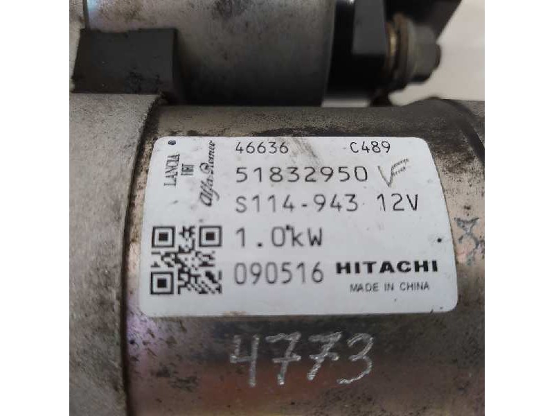 Recambio de motor arranque para fiat nuova 500 (150) lounge referencia OEM IAM 51832950  