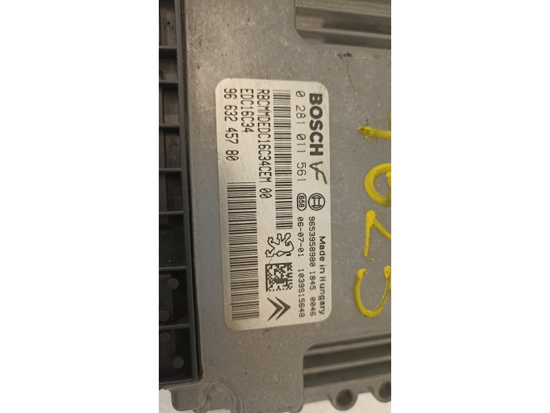 Recambio de centralita motor uce para citroën c5 berlina attraction referencia OEM IAM 9663245780  