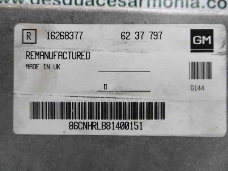 Recambio de centralita motor uce para opel astra g berlina club referencia OEM IAM 16268377 6237797 