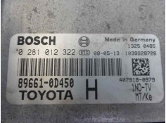 Recambio de centralita motor uce para toyota yaris (ksp9/scp9/nlp9) rock in rio referencia OEM IAM 896610D450 0281012322  2