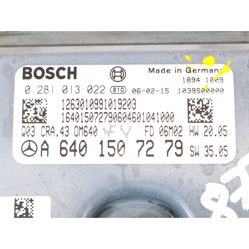 Recambio de centralita motor uce para mercedes-benz clase a (w169) a 180 cdi exclusive edition (169.007) referencia OEM IAM A640