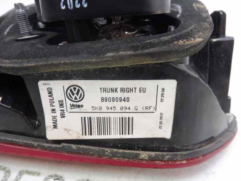 Recambio de piloto trasero derecho en porton para volkswagen golf vi (5k1) advance bluemotion referencia OEM IAM 5K0945094G  
