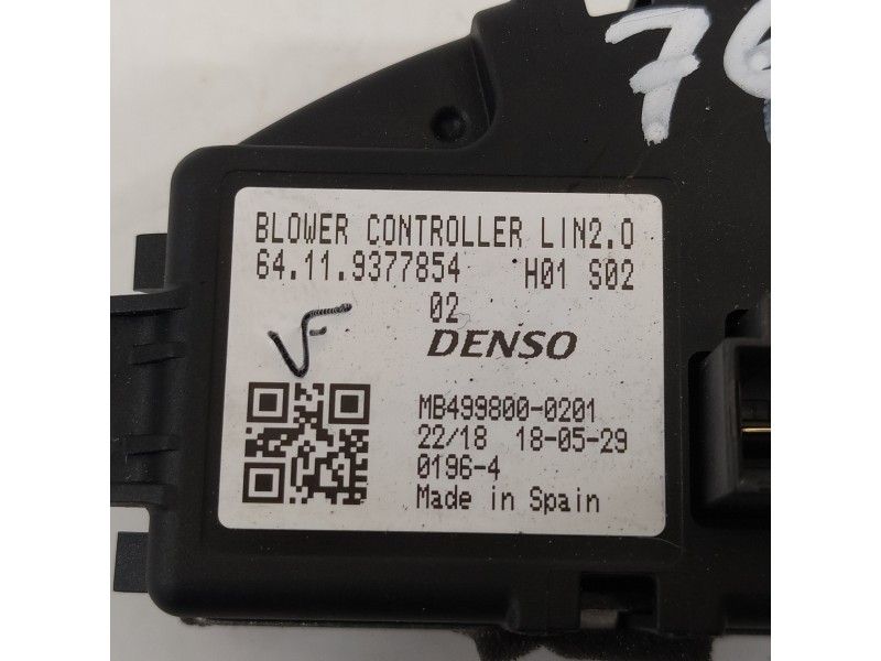 Recambio de resistencia calefaccion para mini countryman (f60) cooper s e all4 referencia OEM IAM 64119377854 MB4998000201 