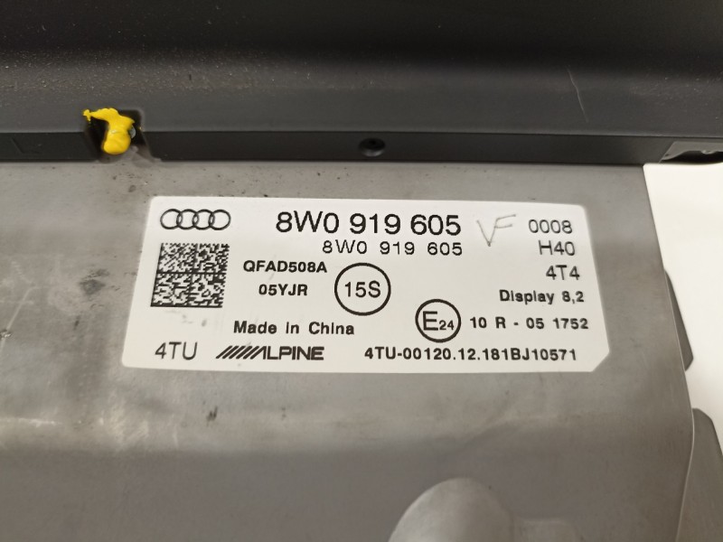 Recambio de pantalla multifuncion para audi a5 coupe (f53) s line edition referencia OEM IAM 8W0919605  